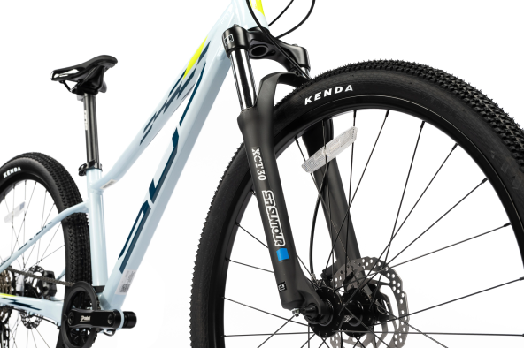 Велосипед Superior Racer XC 27 DB 27.5x13.0"(Gloss White/Petrol Blue/Neon) 2025